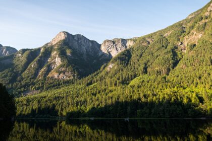 lake beside mountain